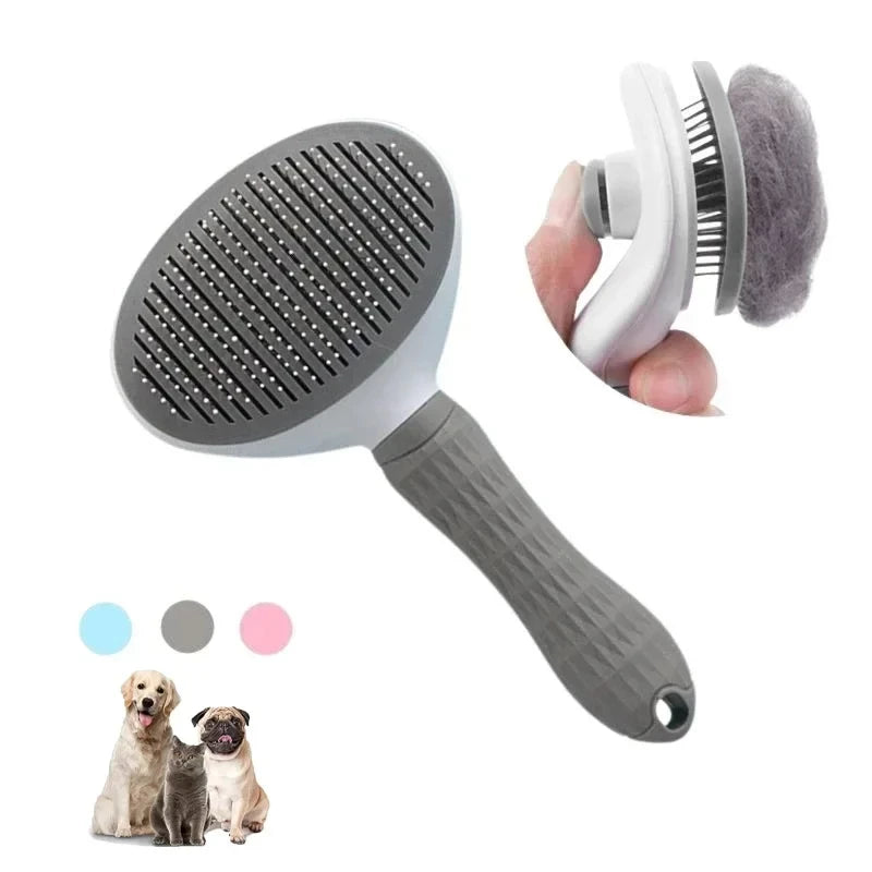 Ultimate Pet Grooming Tool: Stainless Steel Cat Brush & Dog Comb for Long-Haired Pets – Tangle Remover & De-Shedding Brush