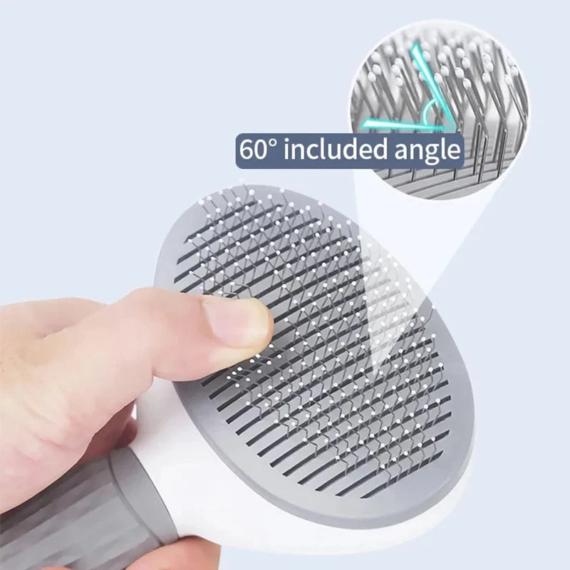 Ultimate Pet Grooming Tool: Stainless Steel Cat Brush & Dog Comb for Long-Haired Pets – Tangle Remover & De-Shedding Brush