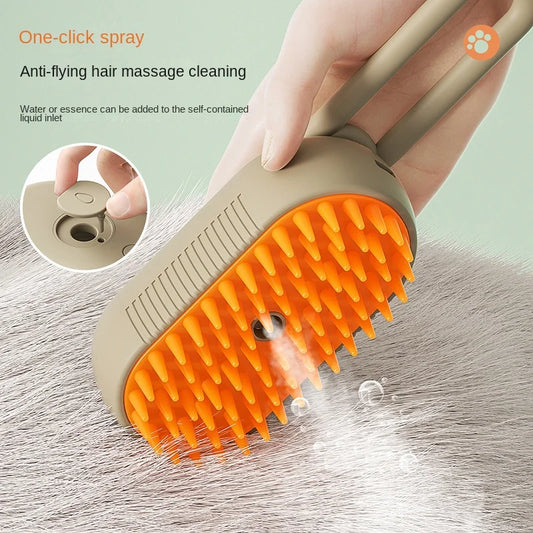 PetCare Steam Brush Pro: 3-in-1 Grooming, Massage & Fur Removal Tool